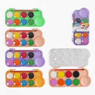 Акварельні фарби C 72704 4 види, 8 кольорів, пензлик, у плівці, ВИДАЄТЬСЯ ТІЛЬКИ МІКС ВИДІВ