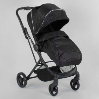 Візок прогулянковий дитячий "JOY" Liliya 61755 колір ЧОРНИЙ, футкавер