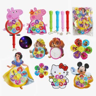 Вітрячок M 50484 ЦІНА ЗА 10 ШТУК В УПАКОВЦІ, герої, підсвічування, в пакеті