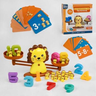Гр Балансир "Лев" 32846 “4FUN Game Club”, 54 елементи, 3 рівні гри, 30 двосторонніх карток, цифри...