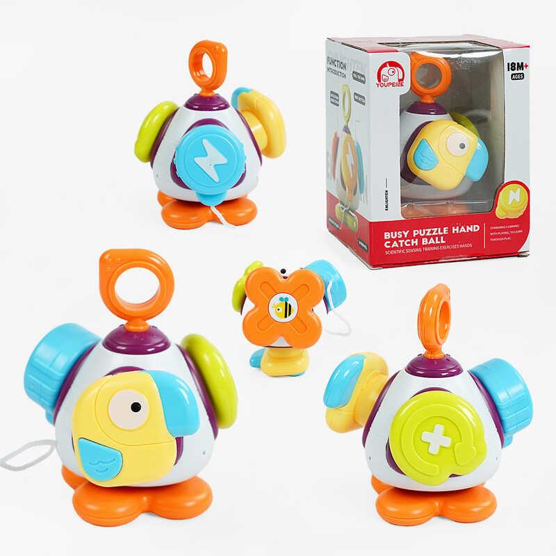 Бізіборд 1688-95 “Пташка”, тріскачка, пискавка, спінер, в коробці