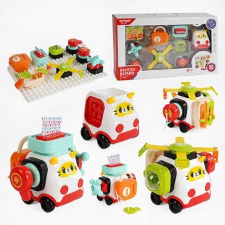 Бізіборд HE 8082 2 бізіборди, тріскачка, шестерні, брязкальце, пискавка, антистреси, в коробці