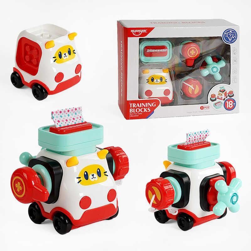 Бізіборд HE 8084 5 елементів, спінер, пискавка, серветниця, в коробці