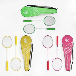 Бадмінтон C 63473 3 види, 2 ракетки, в чохлі, металевий каркас, ВИДАЄТЬСЯ ТІЛЬКИ МІКС ВИДІВ