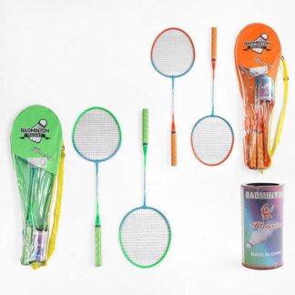 Бадмінтон C 63474 2 види, 2 ракетки, воланчики, металевий каркас, в чохлі