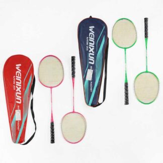Бадмінтон C 70203 "TK Sport", 2 кольори, 2 ракетки, металевий каркас, в чохлі