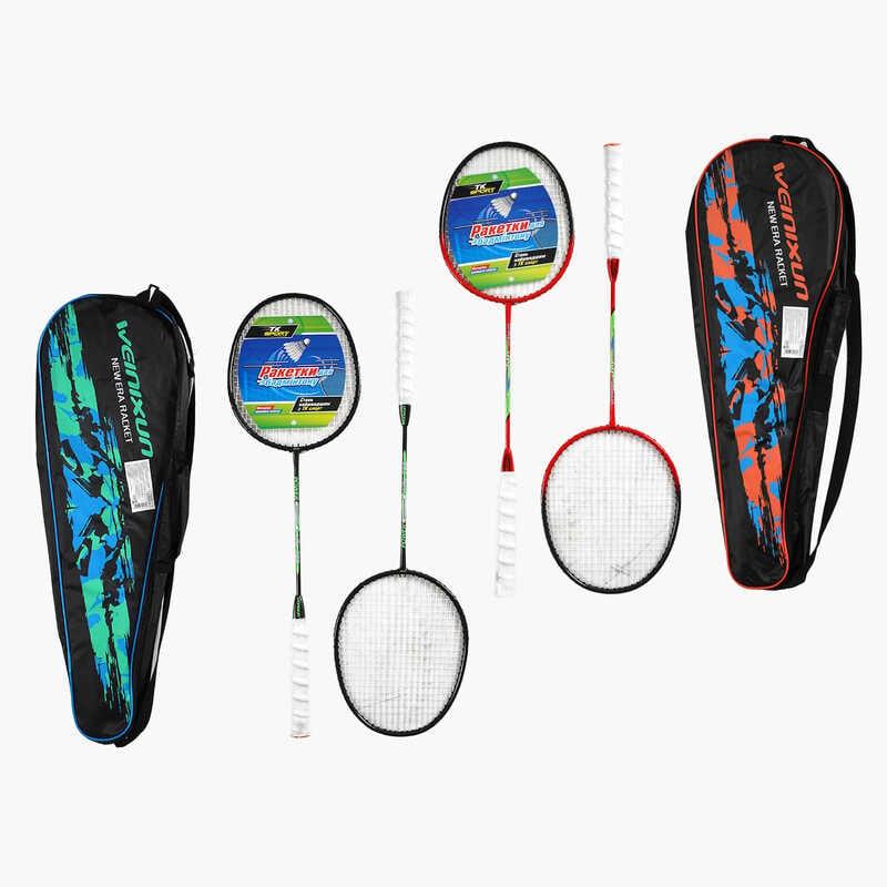 Бадмінтон C 70213 "TK Sport", 2 кольори, 2 ракетки, металевий каркас, в чохлі