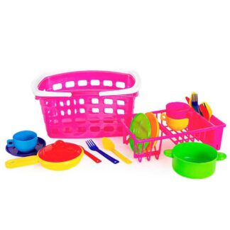 Гр "Кошик з ручкою, з посудом" 093/2 "Bamsic"