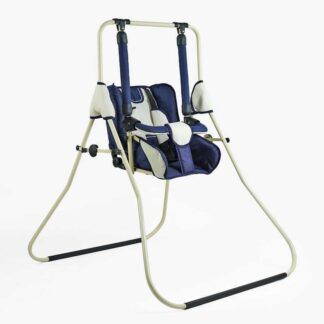 Гр Гойдалка 0-м "Алінка" 209131 темно-синій з бежевим, бежевий каркас, зміна положення спинки "си...