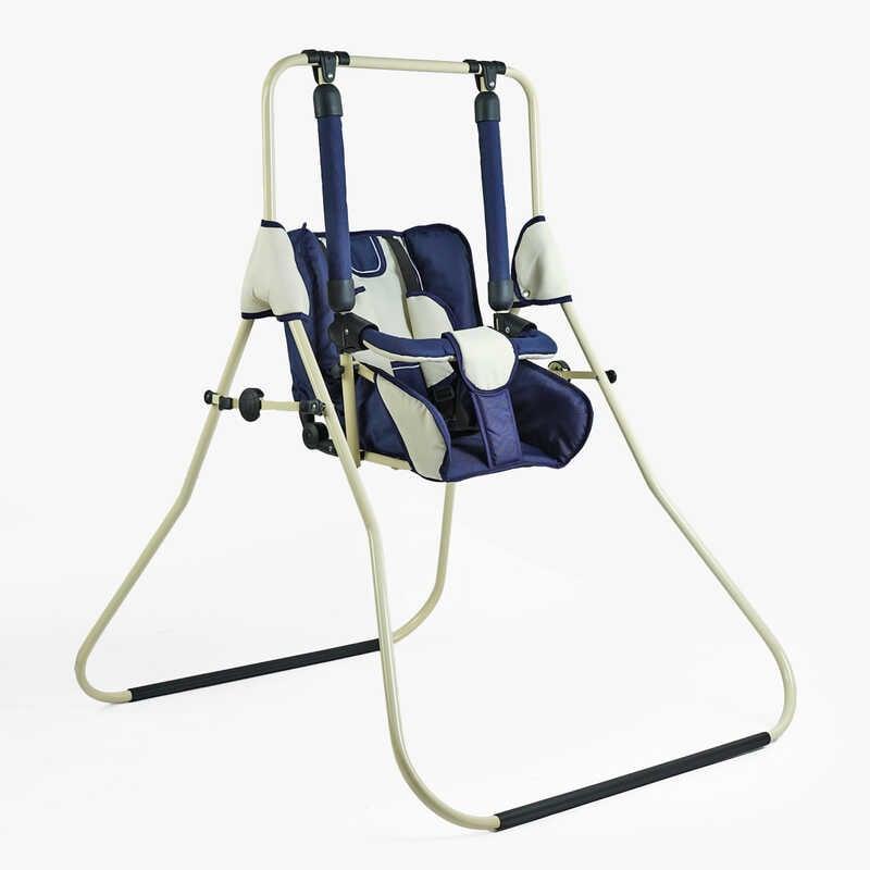 Гр Гойдалка 0-м "Алінка" 209131 темно-синій з бежевим, бежевий каркас, зміна положення спинки "си...