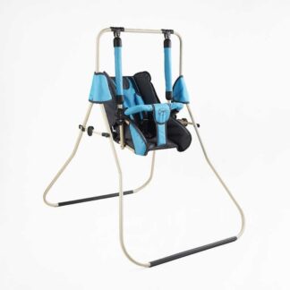 Гр Гойдалка 0-м "Алінка" 209148 сіра з блакитним, бежевий каркас, зміна положення спинки "сидячи/...