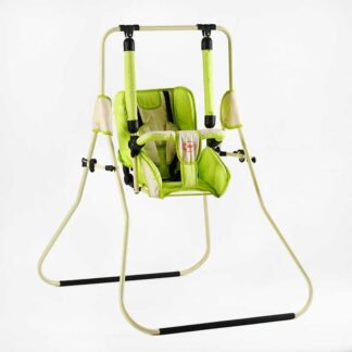 Гр Гойдалка 0-м "Алінка" 25782 бежево-салатовий, бежевий каркас, зміна положення спинки "сидячи/л...