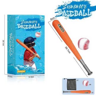 Бейсбол BZ 007 бита, 4 м’яких м`ячі, мішечок, в коробці