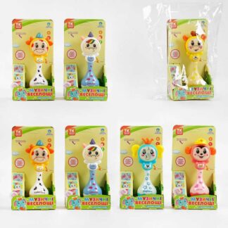 Брязкальце "Музичні веселощі" TK - 29085 "TK Group", 6 видів, ОЗВУЧУВАННЯ УКРАЇНСЬКОЮ МОВОЮ, тріс...