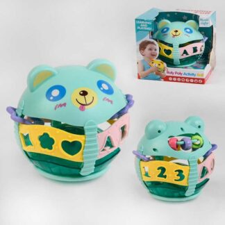 Брязкальце 35806 “Ведмедик”, нелягайко, фактурні намистини, на батарейках, мелодії, звуки, дитячи...