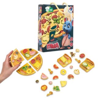 Гр Гра настільна "Магнітна кулінарна гра. Піца" VT3004-02 укр. "Vladi Toys", 6 основ, 41 магнітни...
