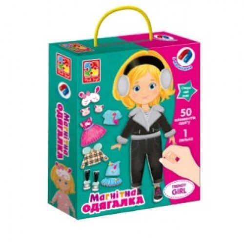 Гр Гра настільна "Магнітна одягалка. Trendy girl" - VT 3702-23 /укр/ "Vladi Toys"