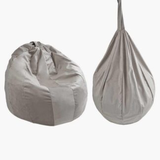 Гр Крісло-мішок "Груша" 54006 колір сірий чохол — меблевий велюр, наповнювач — пінопластові кульк...