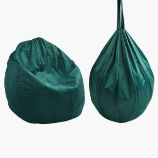 Гр Крісло-мішок "Груша" 62295 колір зелений чохол — меблевий велюр, наповнювач — пінопластові кул...