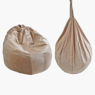 Гр Крісло-мішок "Груша" 80356 колір бежевий чохол — меблевий велюр, наповнювач — пінопластові кул...