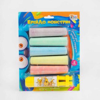 Гр Крейда "Крейдо-монстрик" 78490 "4FUN Game Club", 5 шт, кольорова, тримач, на листі