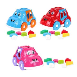 Гр Автомобіль 5927 "Technok Toys" 3 цвета, геометрические фигуры, сортер, 25см, в кульке