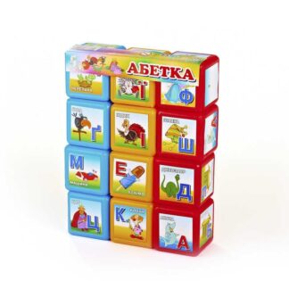 Гр Кубики "Абетка 12 шт" укр. 06042 "M Toys"