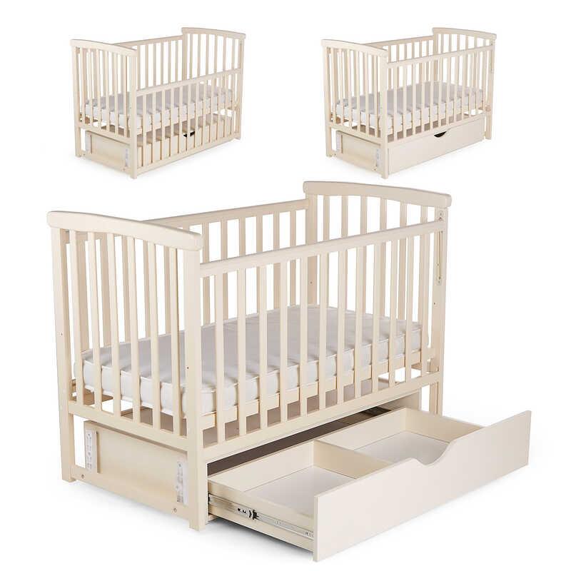 Гр Ліжечко БУК "Мрія" колір - ваніль, з шухлядою DS-202 маятниковий механізм