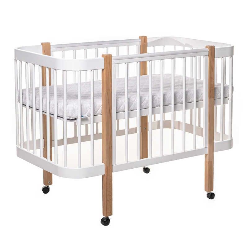 Гр Ліжечко БУК "Світанок" колір біло-натуральний, без шухляди DS-9011 маятниковий механізм