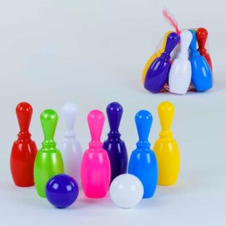 Гр Набір дитячий "Кеглі малі 7 шт. + 2 кульки середні" 024/2 "BAMSIC"