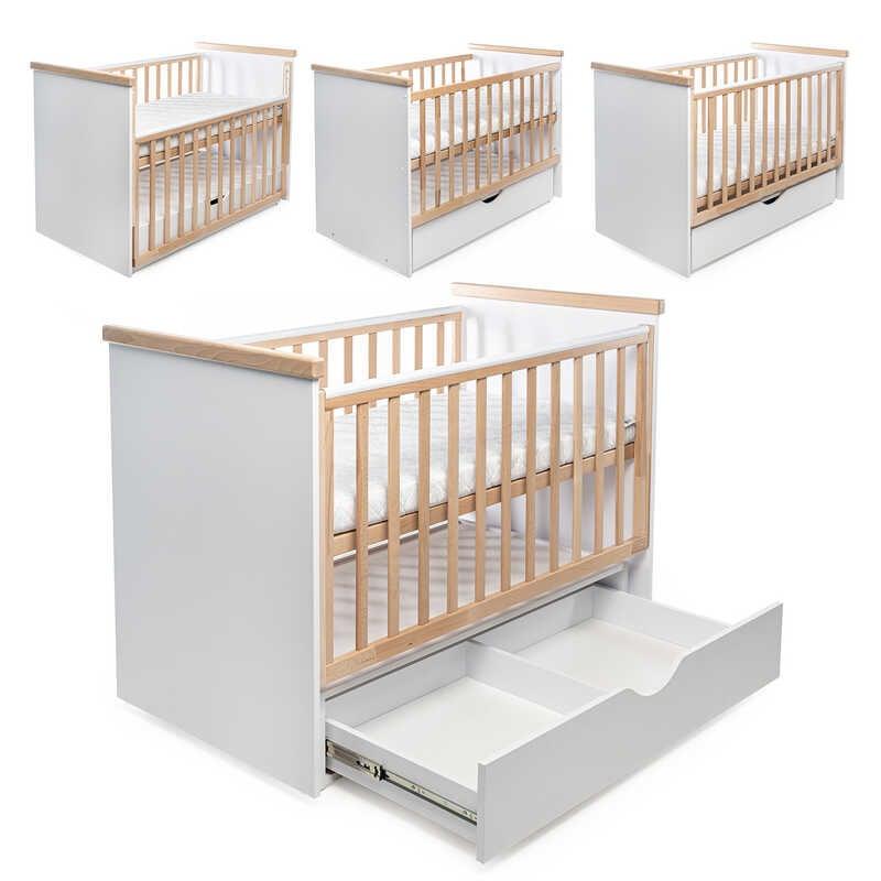 Гр Ліжечко БУК "Хмаринка" колір - натуральний, з шухлядою + опускне DS-7021 маятниковий механізм