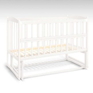 Гр Ліжечко дерев`яне, маятник - відкидний борт "Няша" С-140026 вільха - колір білий