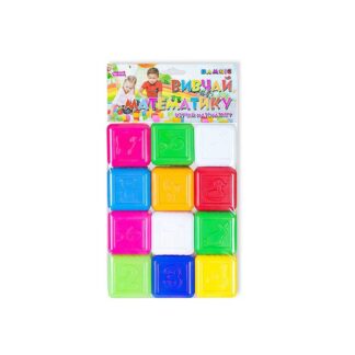 Гр Набір дитячий "Кубики "Вивчай математику" 12 шт. 0430 "BAMSIC"