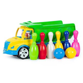 Набор детский "Самосвал Mati" 009/11 кегли малые