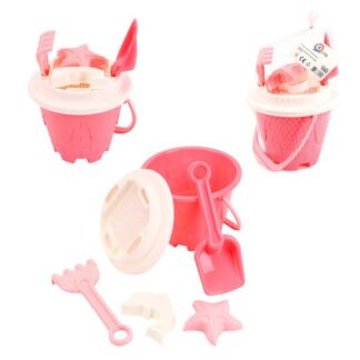 Гр Набір для гри з піском 1553 "Technok Toys", відерце, сито, формочки для піску, у сітці