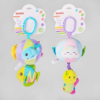 Гр Брязкальце м`яке ВМ - 55004 "Bimbo", 2 види, пискавка, заводний механізм, пластикова кліпса, ш...