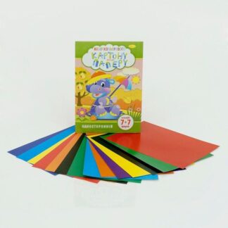 Гр Набір кольорового картону А4 7+7 аркушів НКП-А4-7 / АП-1301 "Апельсин"