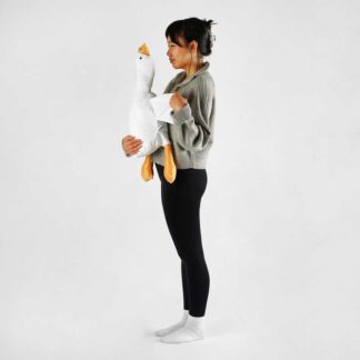 Гр М`яка іграшка "Гусак-обіймак" 15049 розмір 70 см, колір білий, наповнювач холофайбер