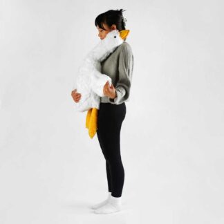 Гр М`яка іграшка "Гусак-обіймак" 75602 розмір 1м, колір білий, наповнювач холлофайбер