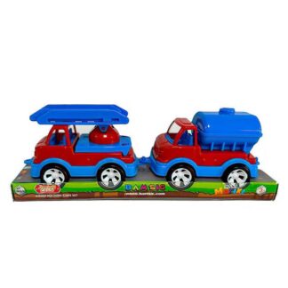 Гр Набор машин "Mini Matiki" (пожарная, водовоз) 002/11 (40) "Bamsic", планшет