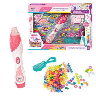 Гр Набір стиліста 39407 "4FUN Game Club" пристрій для зачісок, бісер, кліпси, пружинки, в коробці