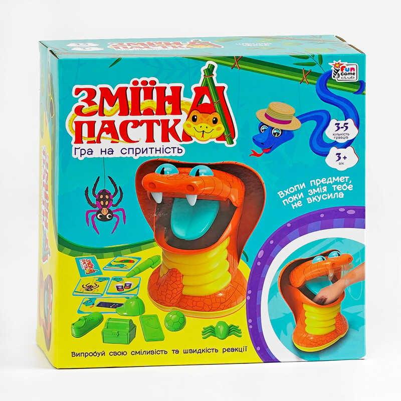 Ор Настольная игра "Змеиная ловушка" 38265 (12) "4FUN Game Club", игровая платформа, 10 карточек, 10 предметов,