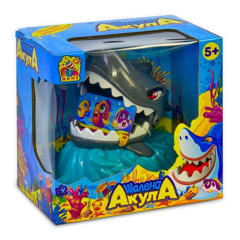 Гр Настільна гра "Шалена Акула" 7386 "4FUN Game Club", на батарейках, світло, звук, в коробці