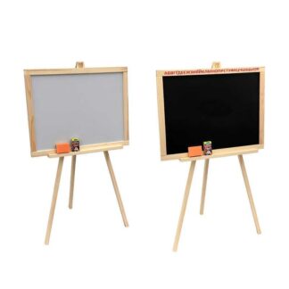 Гр Мольберт 020 + НОГИ тренога дерево не магнитный / Доска ш40*в55см, Подставка ш55*в110см/ матер...