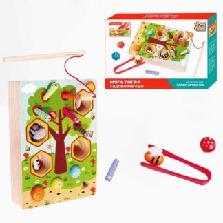 Гр Мультигра Садові пригоди 78396 "4FUN Game wood Club", магнітна гра, бджілки, грибочки, у коробці