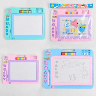 Дошка для малювання C 36508 ЧОРНО-БІЛА, 3 кольори, магнітна, зі штампами, 1 шт. в пакеті, ВИДАЄТЬ...