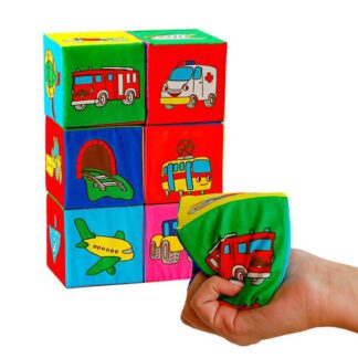 Гр Набір MC090601-12 кубиків "Транспорт" "Масік", 6 кубиків, в пакеті