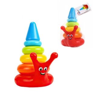 Гр Пирамидка 5255 (22) "Technok Toys", "Улитка", высота 20 см, 7 элементов, в сетке