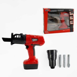 Електричний інструмент KY 1068-106 дриль-лобзик на батарейках, звук, рухливі елементи, реверс, зн...