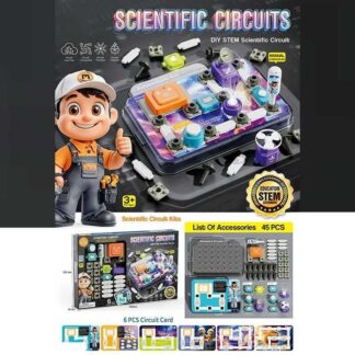 Електронний конструктор 77-54 K 45 елементів, підсвічування, радар, 3 види перемикачів, 6 карток...